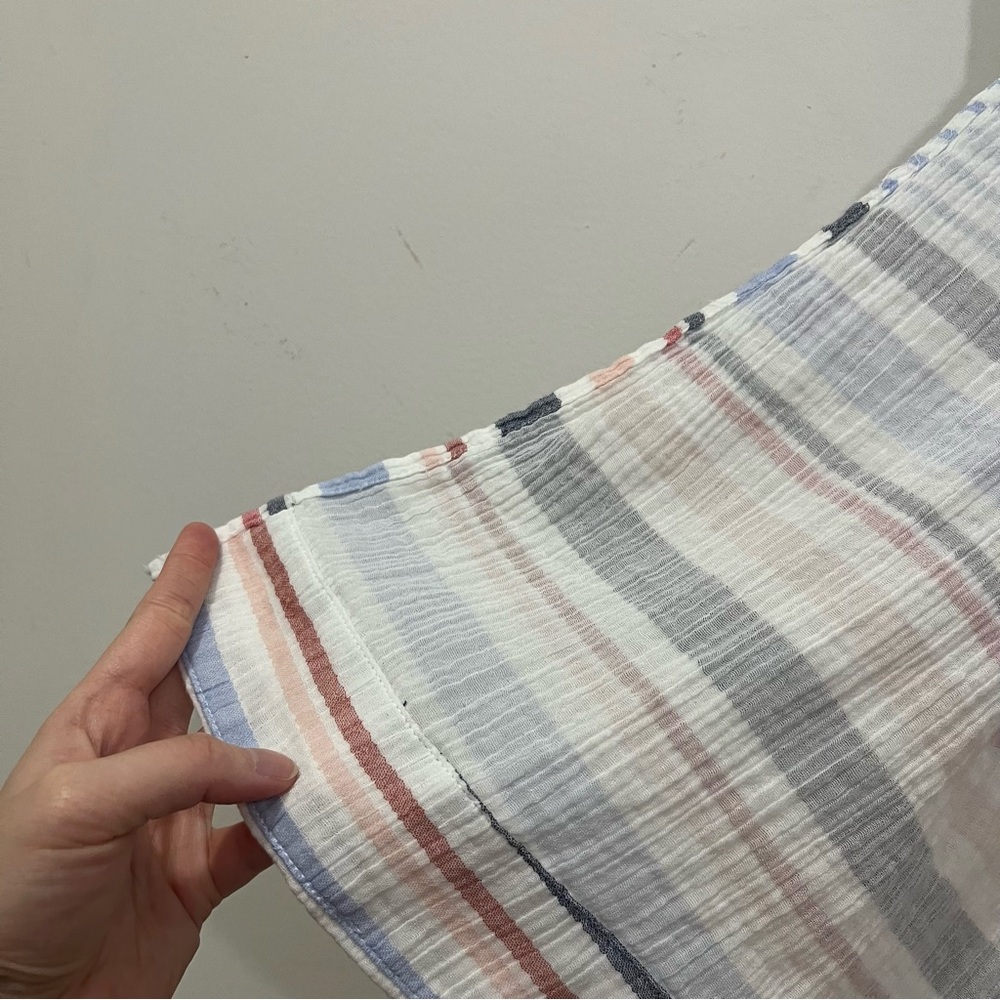 Marine Layer Striped Maxi Dress in White and Light Blue with Pastel Accents - Picture 12 of 16